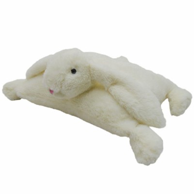 White plush rabbit toy pillow with long ears