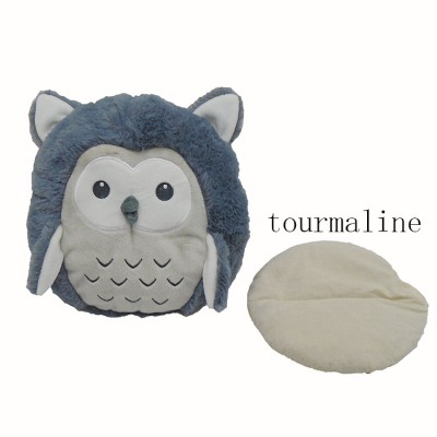 Warmer owl toy with tourmaline microwaveable toys