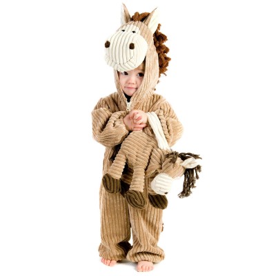 Brown donkey jumpsuit children plush animal clothing festival costume